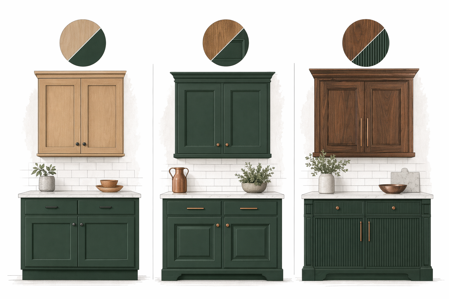 Illustration for Kitchen cabinets & cabinetry