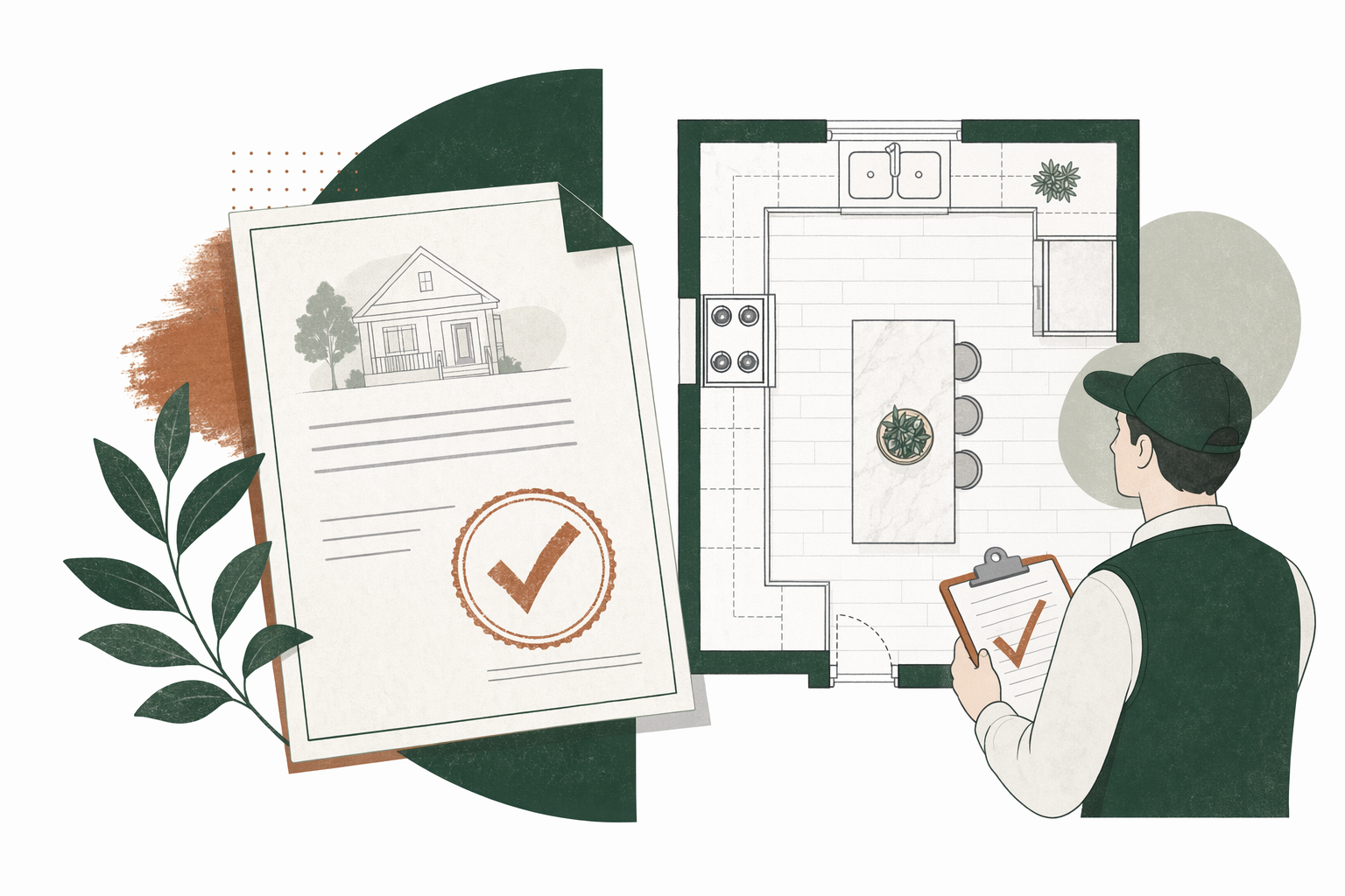 Illustration for Kitchen permits & inspections explained