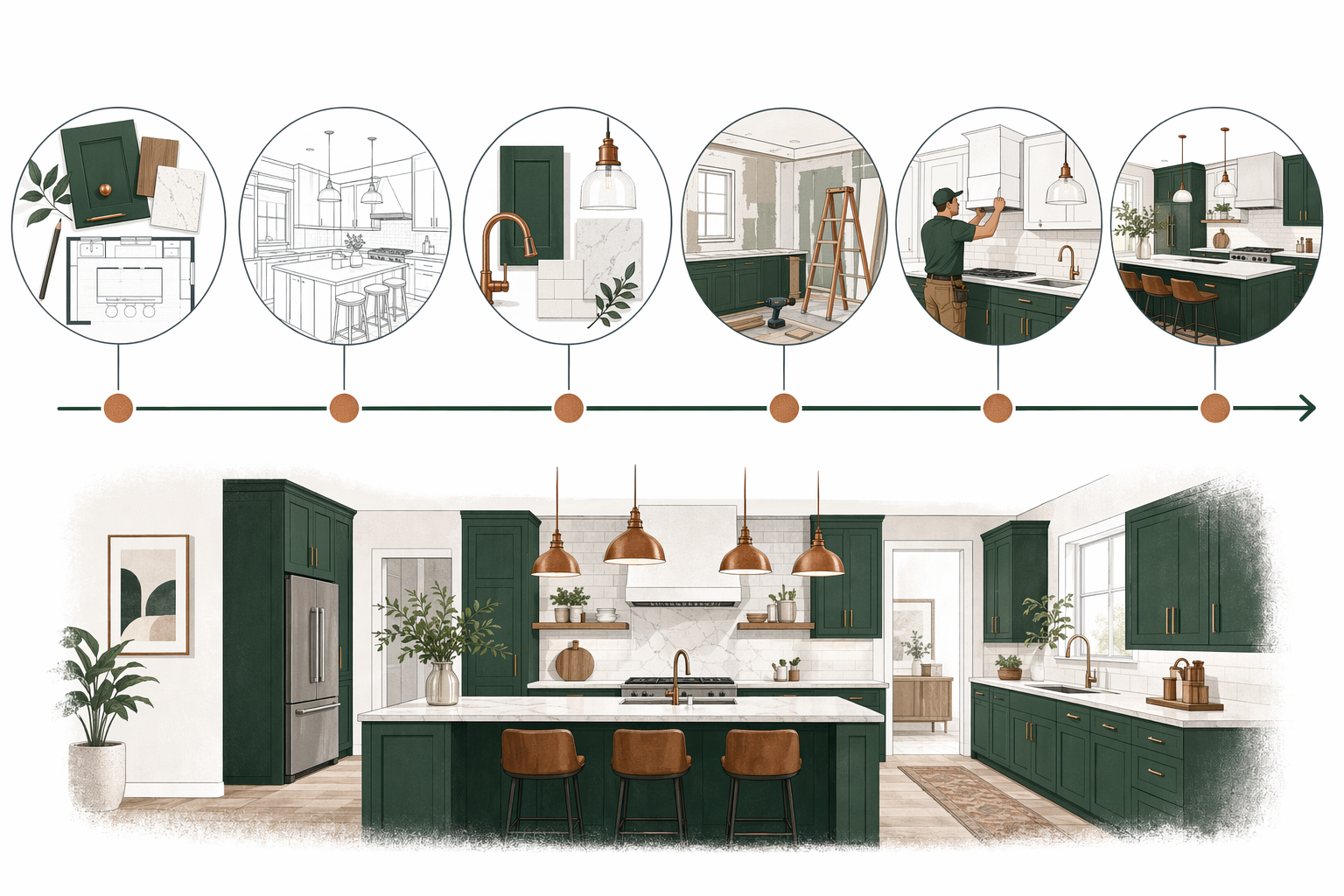 Illustration for How long a kitchen remodel takes